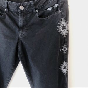 Black Extra Long American Eagle Skinny Jeans